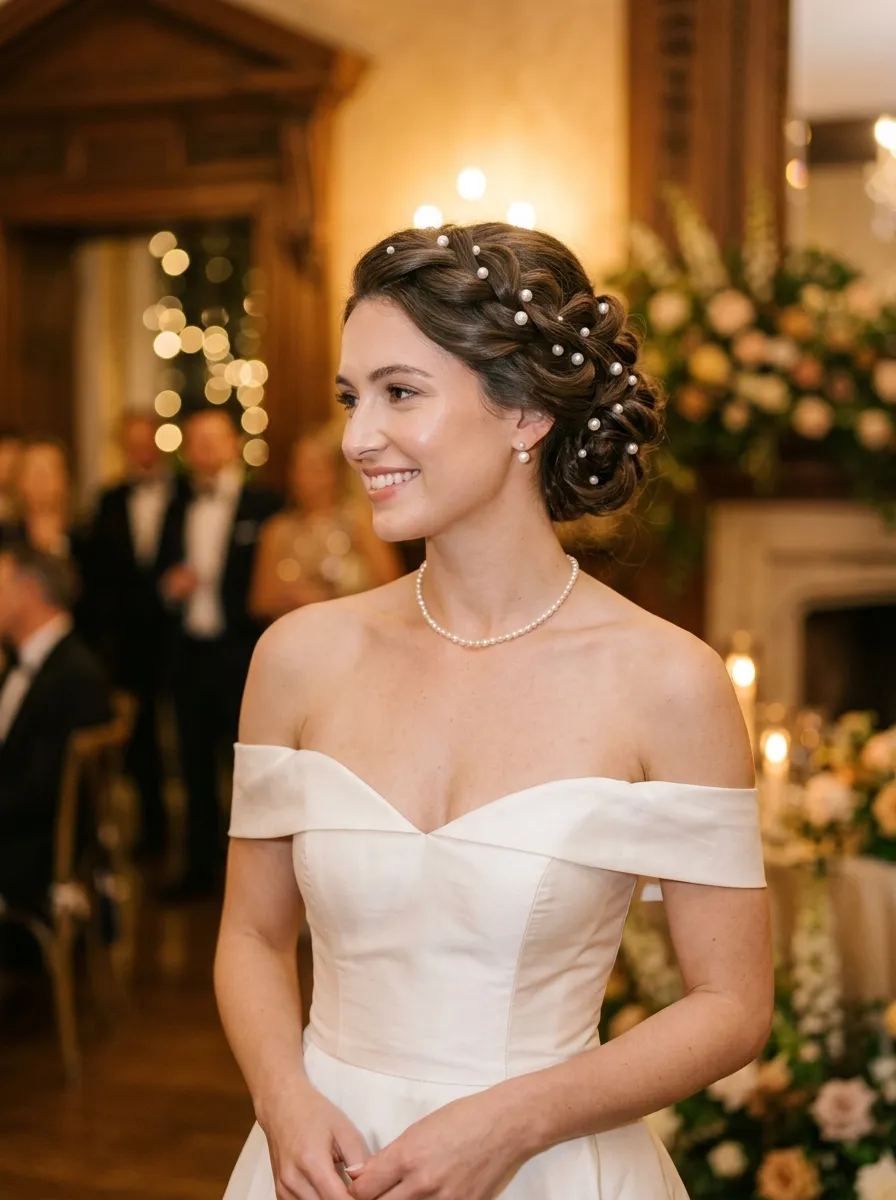 Pearl Embellished Updo