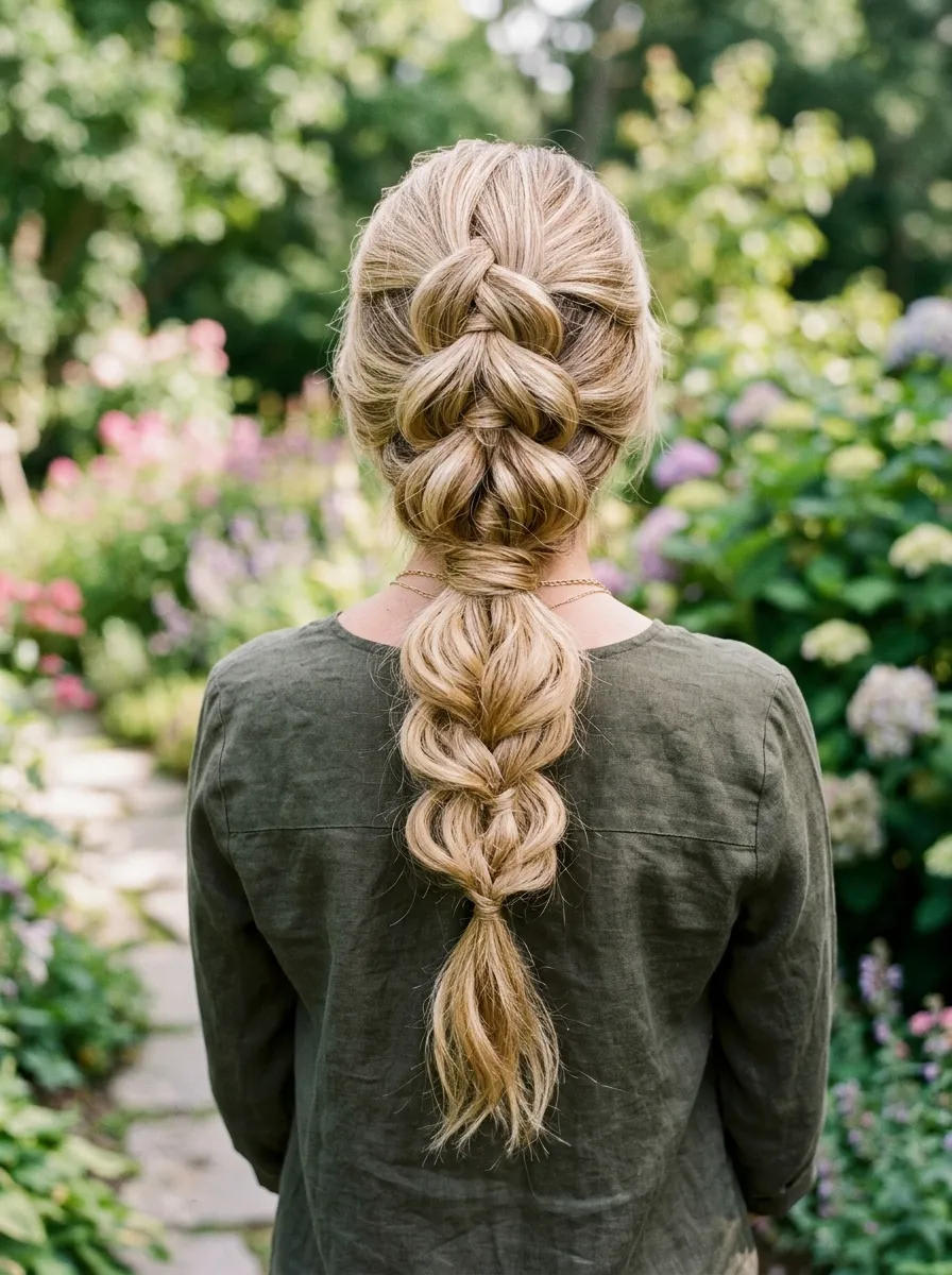 Pull-Through Braid for Volume and Drama
