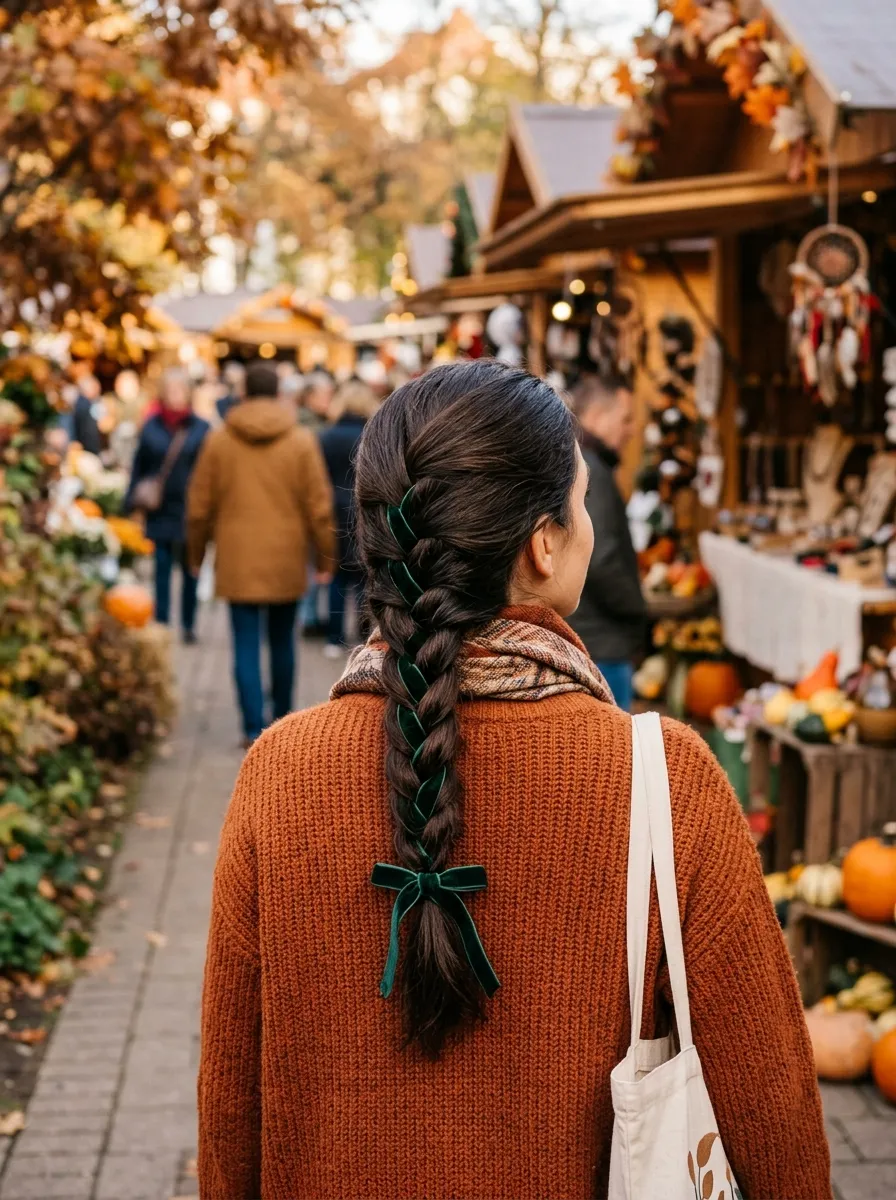 Ribbon Braided Ponytail