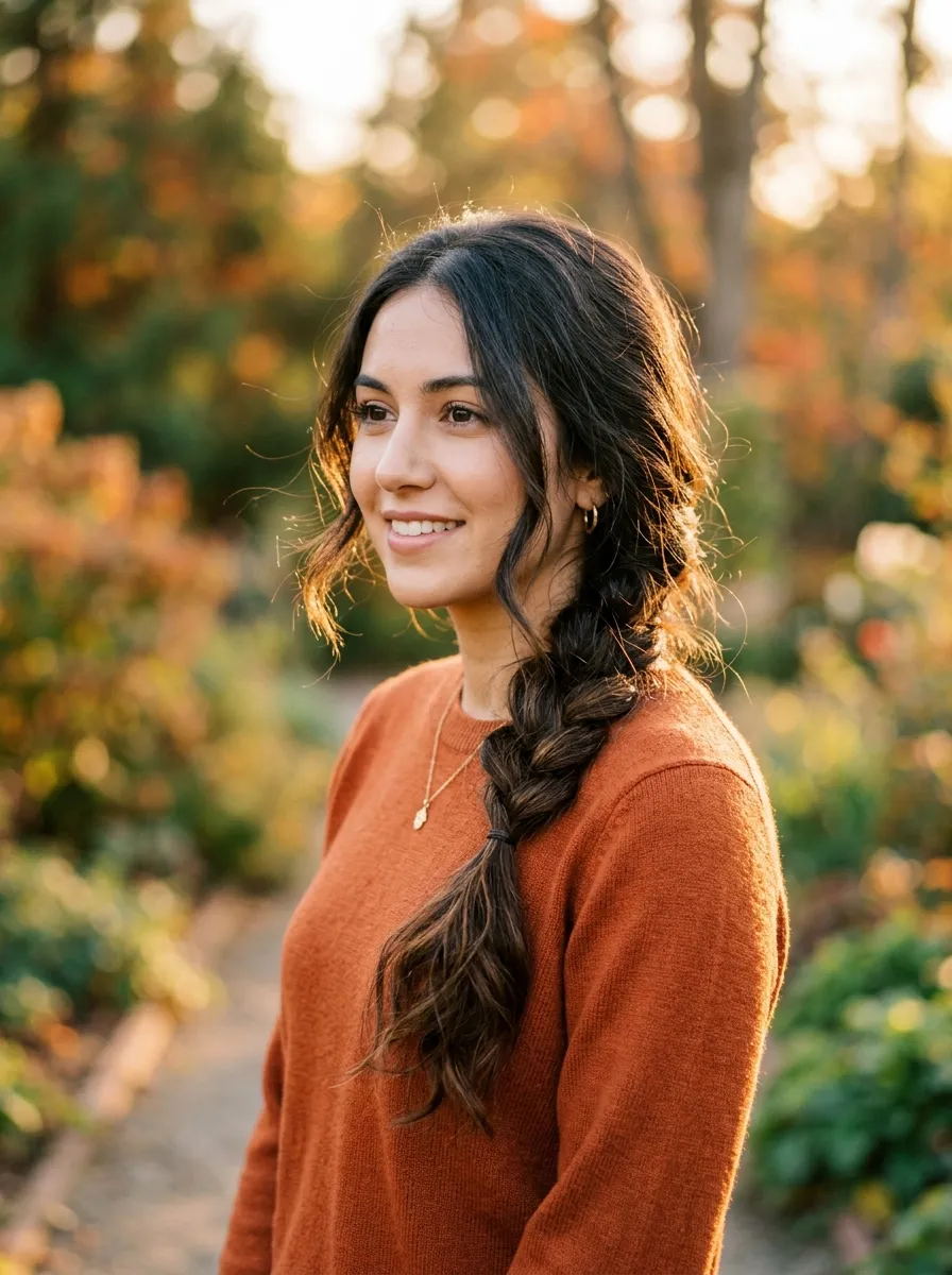 Side Swept Braid for Soft Romance