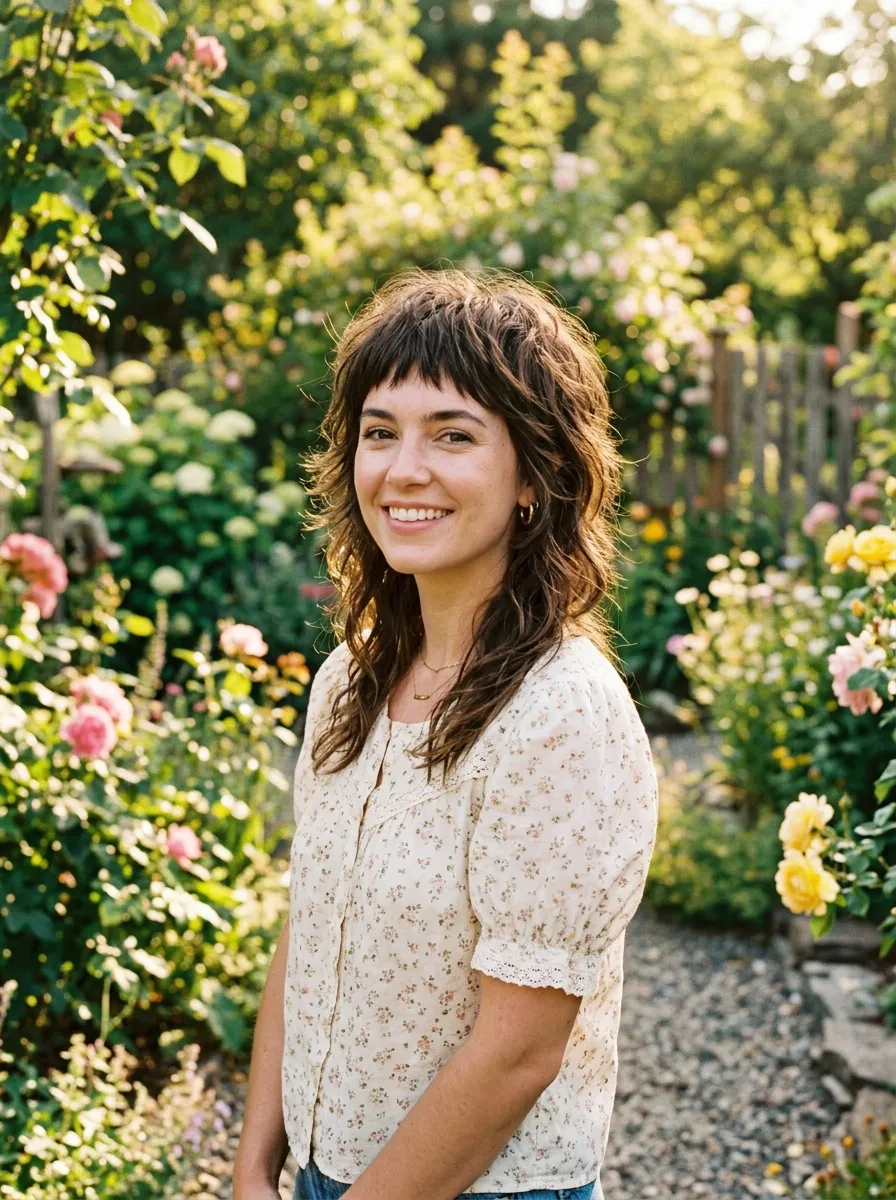 The Layered Shag With Bangs