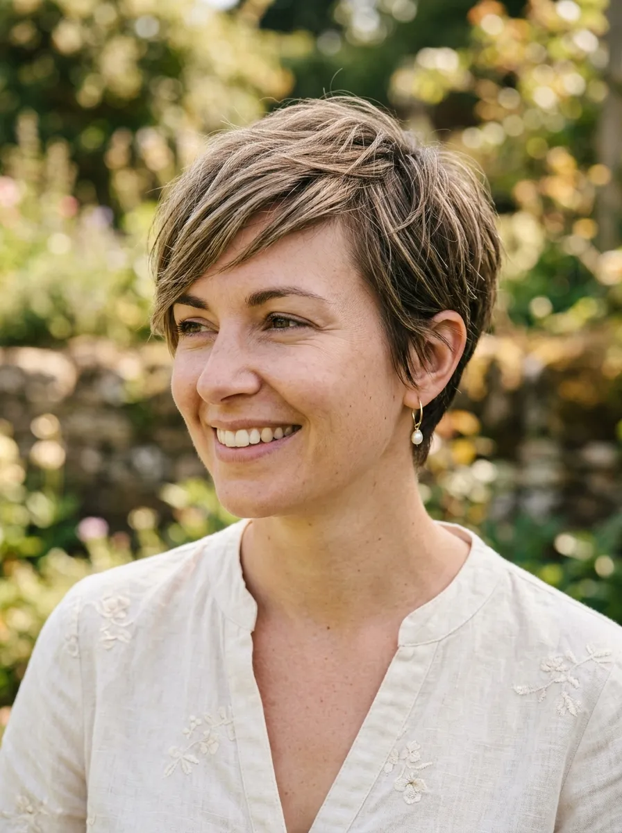 The Textured Pixie With Side Sweep