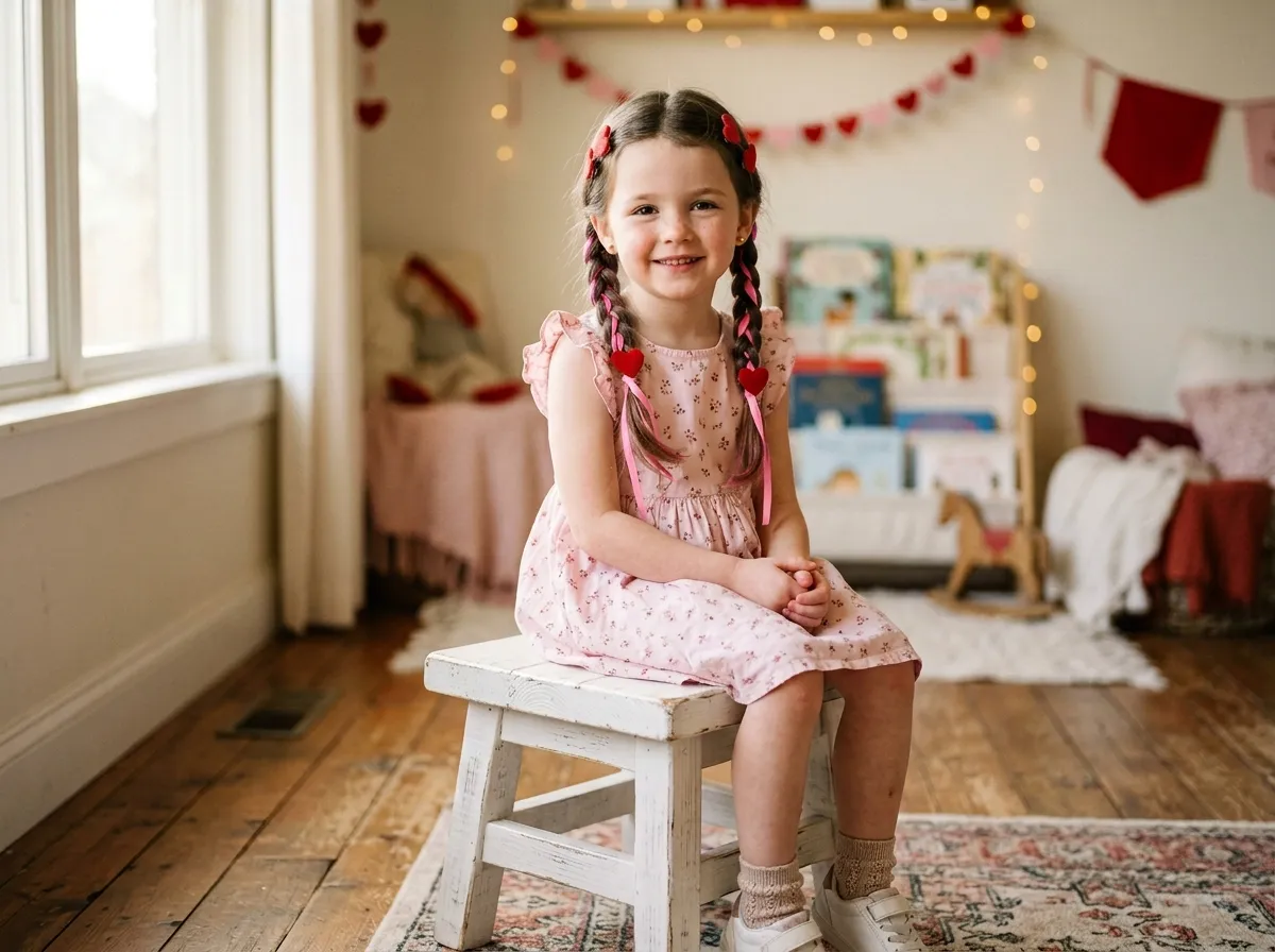 22 Cute Valentine Hairstyle Ideas for Kids for a Fun Day