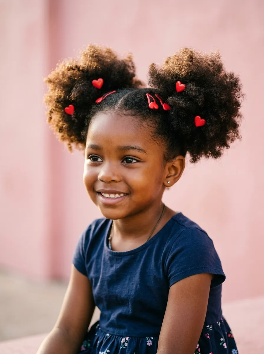 Valentine Pigtail Puffs