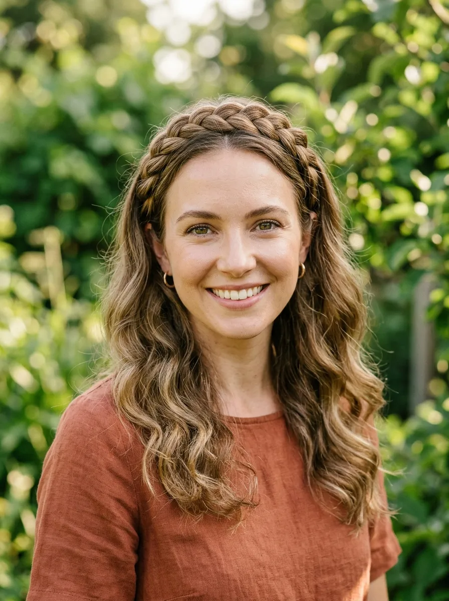 Half Up with a Braided Headband