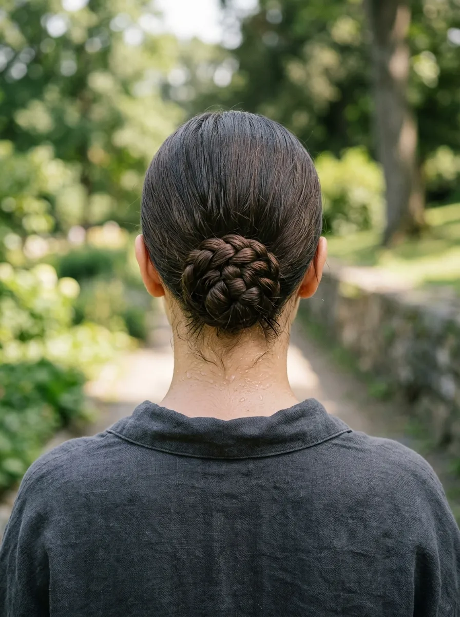 The Low Braided Bun