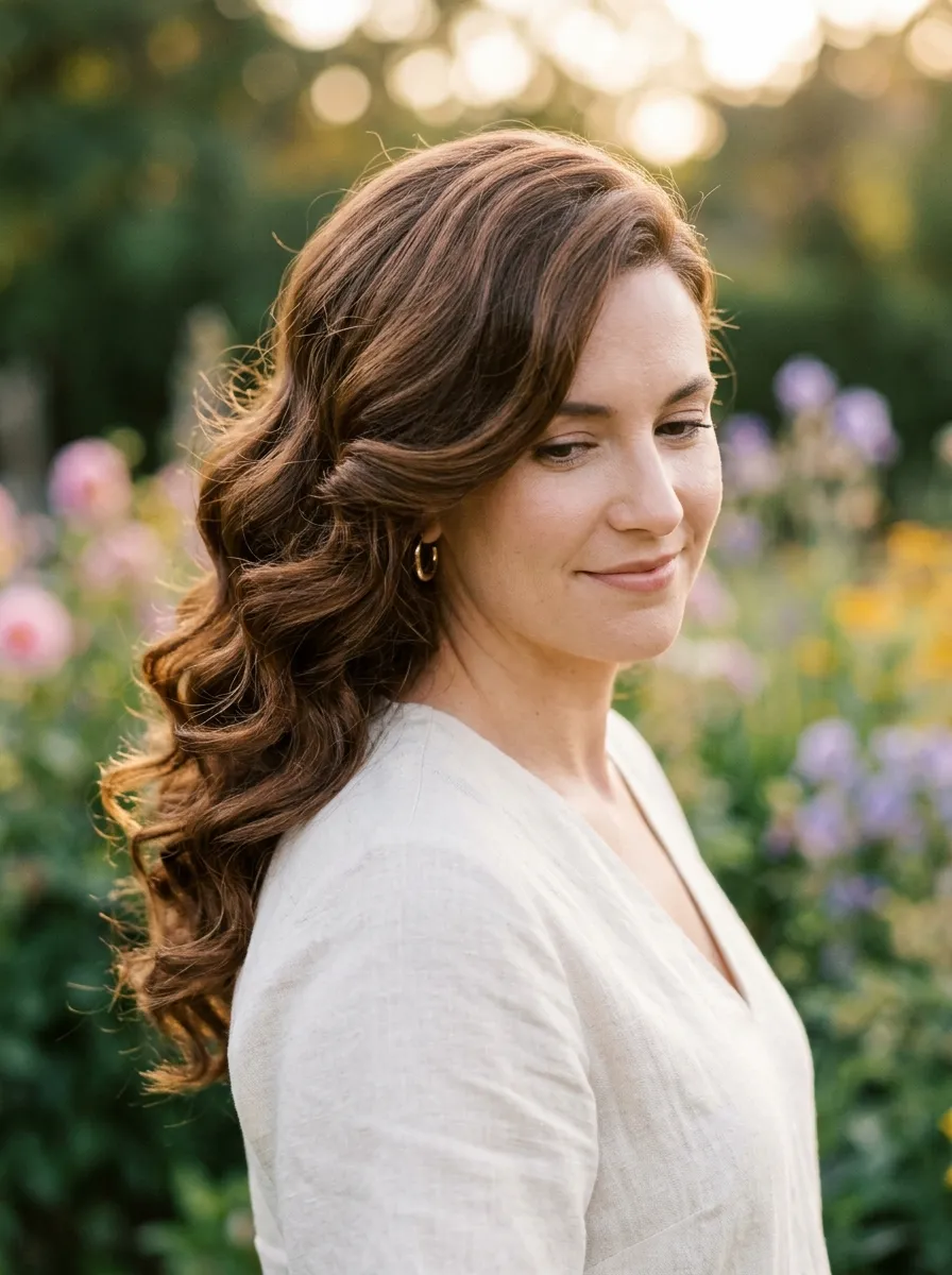 Side-Swept Curls