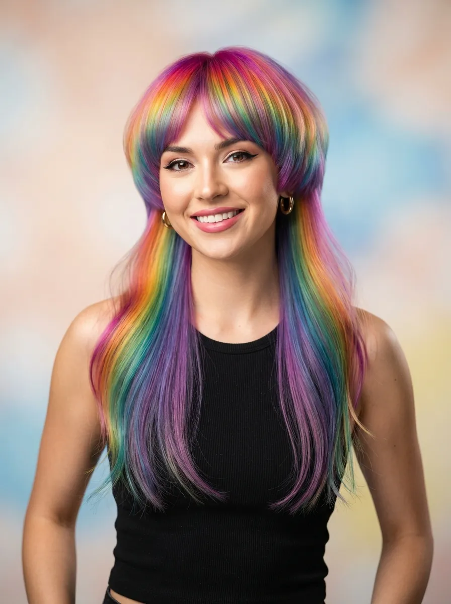Rainbow Colored Jellyfish Cut