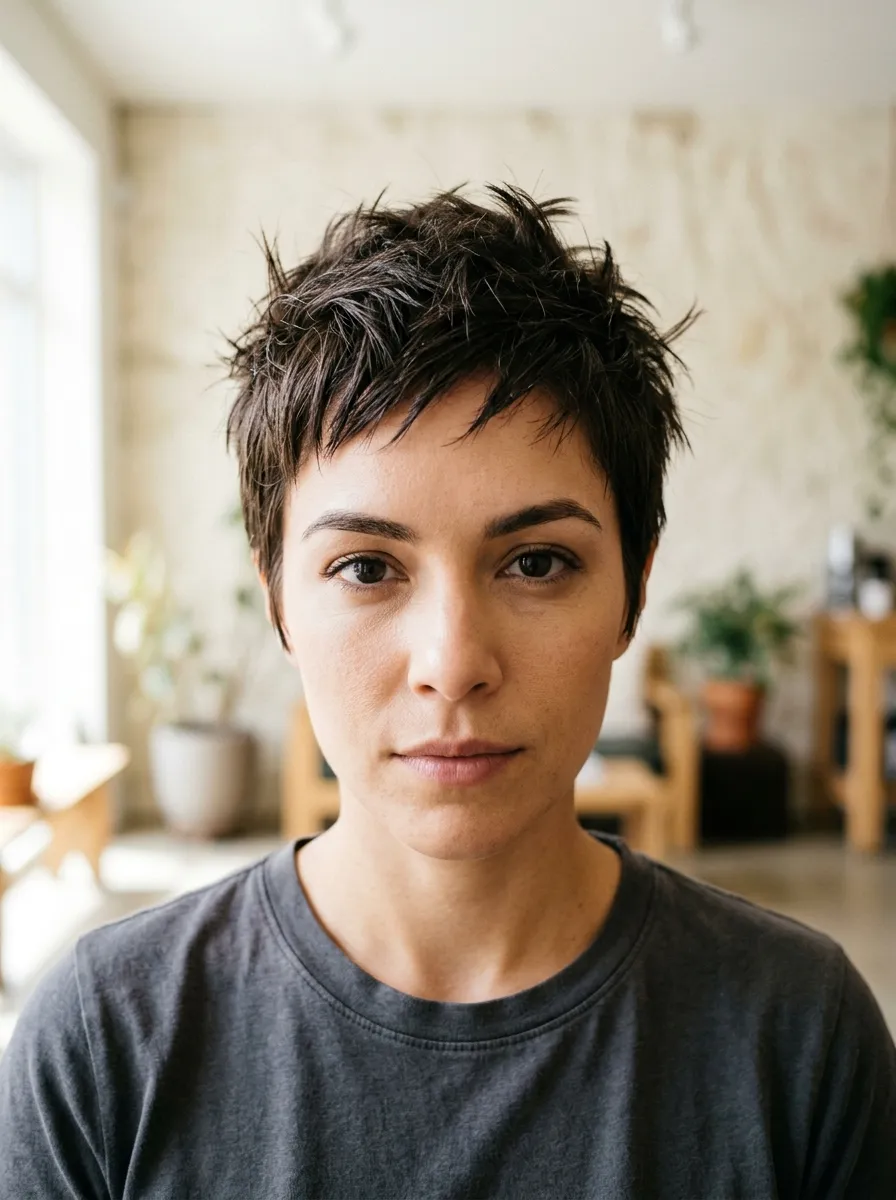 Pixie Cut with Textured Spiky Ends