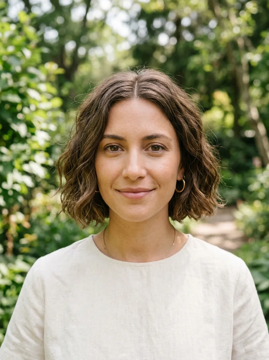 The Wavy Bob with a Middle Part