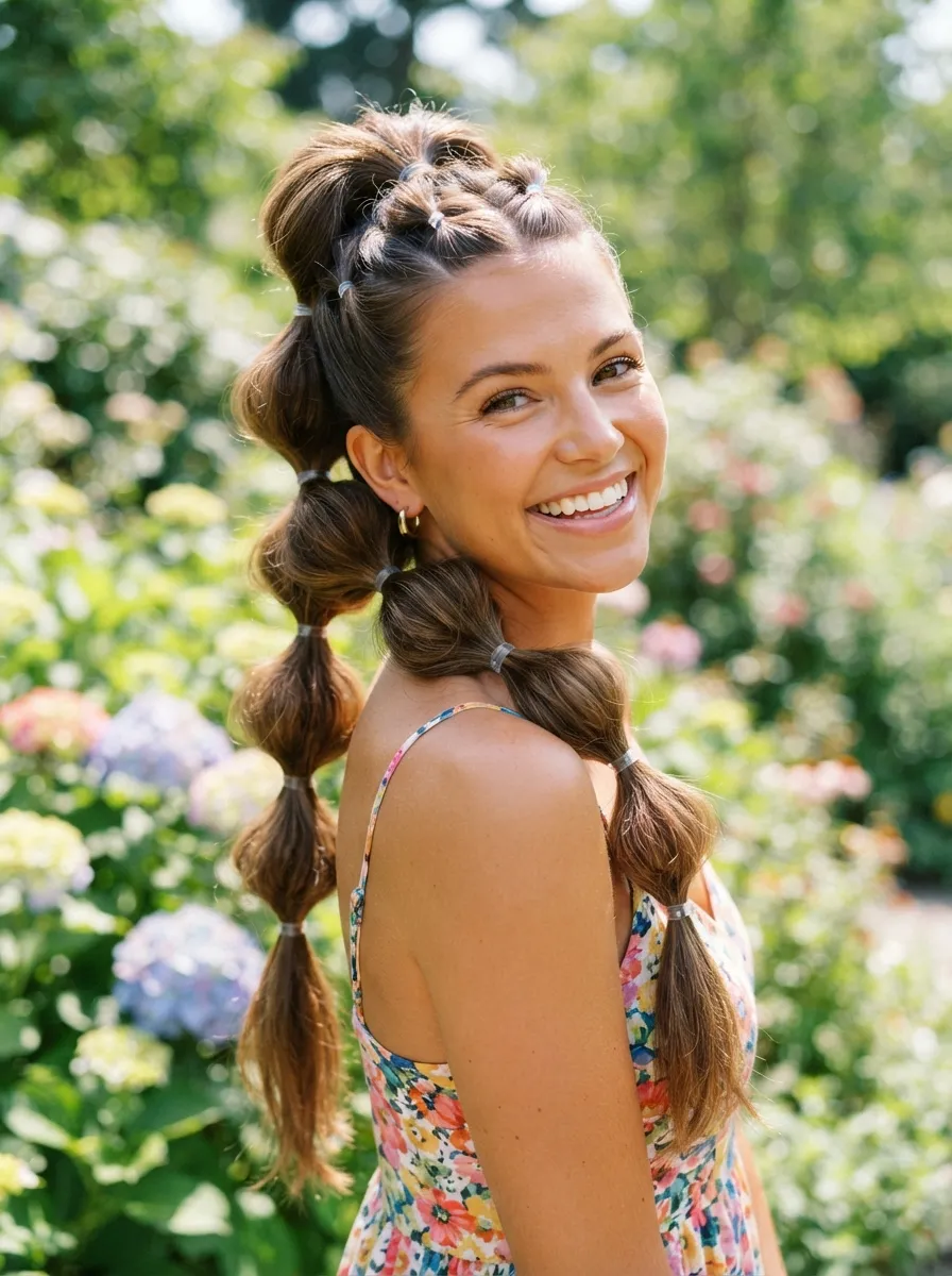 Bubble Ponytail Updo