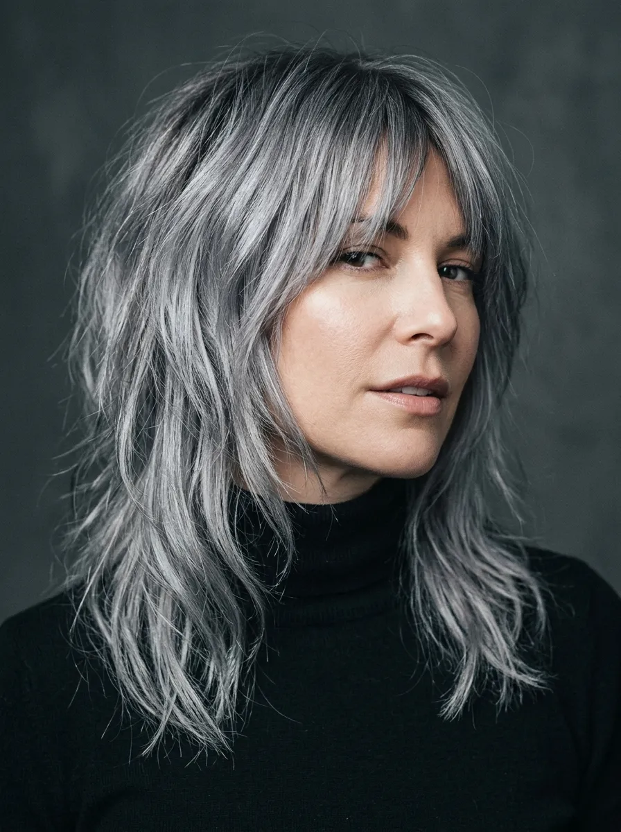 Silver and Gray Gypsy Shag