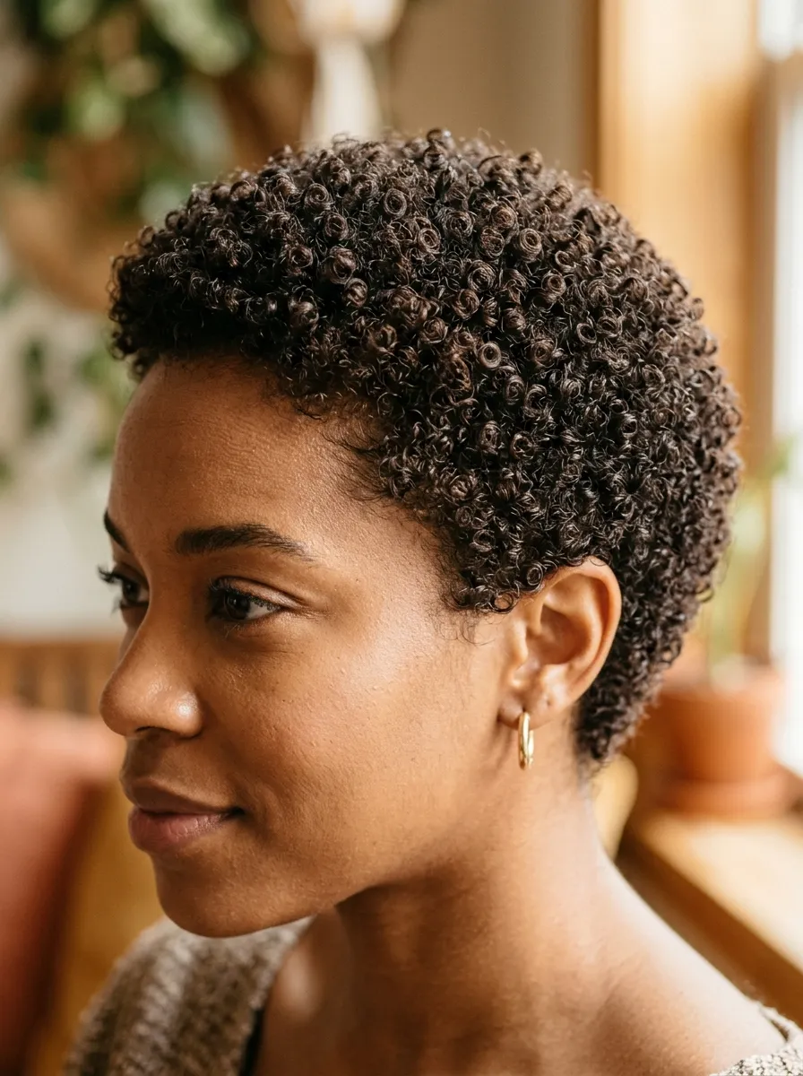 Cropped Curls With A Rounded Shape