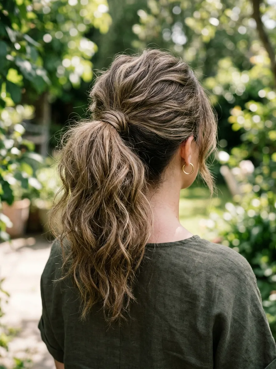 Textured High Ponytail