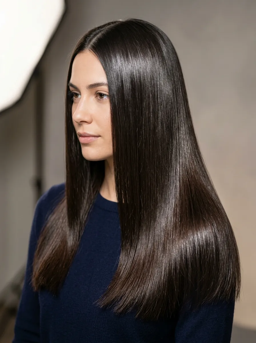 Glossy Straight Hair