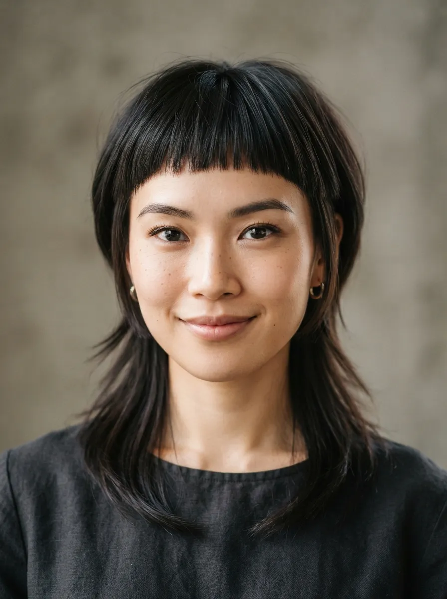 Jellyfish Cut With Micro Bangs