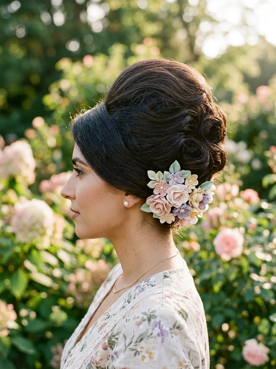 Beehive with Flower Accents