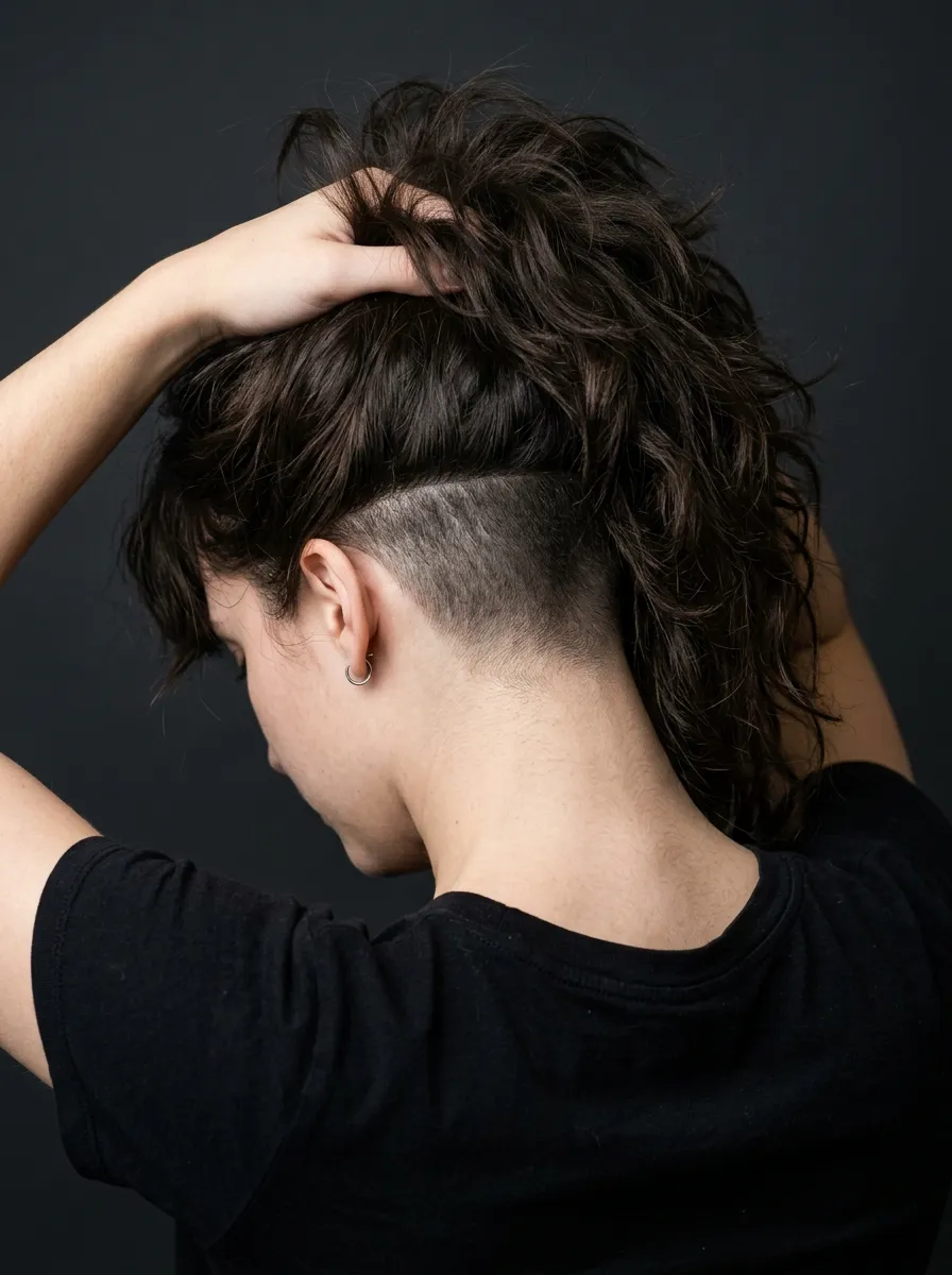Wolf Cut with Undercut Layers