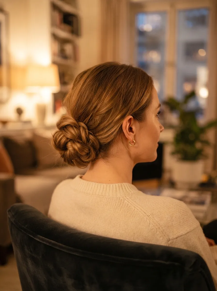 Tucked Hair Paired With A Low Side Bun