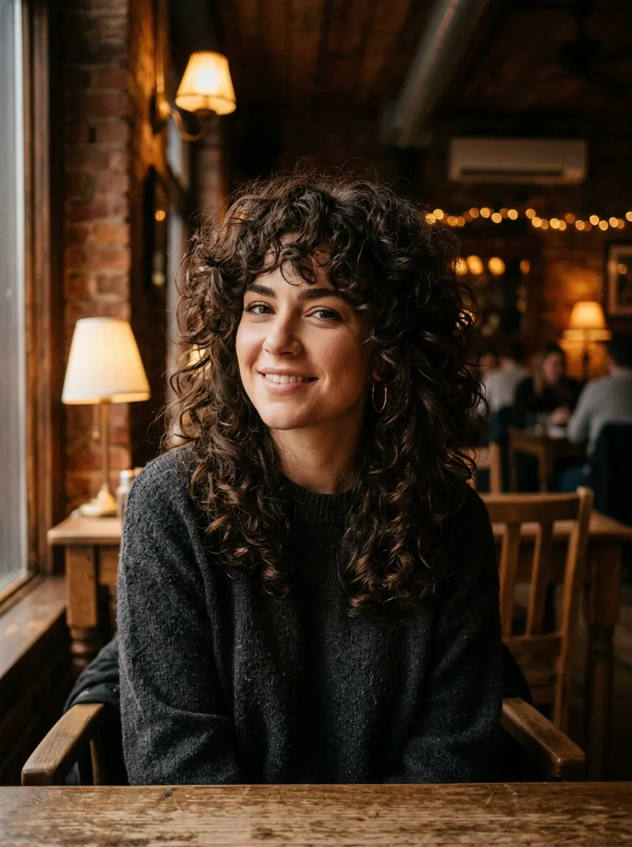 Voluminous Curly Shag