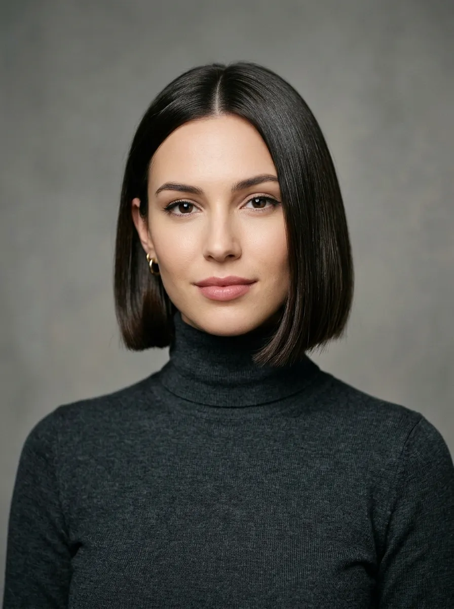 Sleek Bob With Blunt Ends