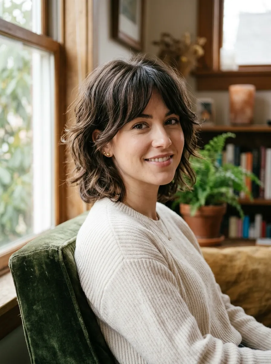Short Shag with Face Framing Layers