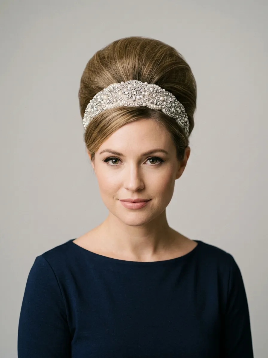 Beehive with a Statement Headband
