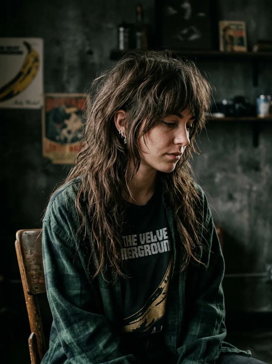 Grunge-Inspired Wolf Cut