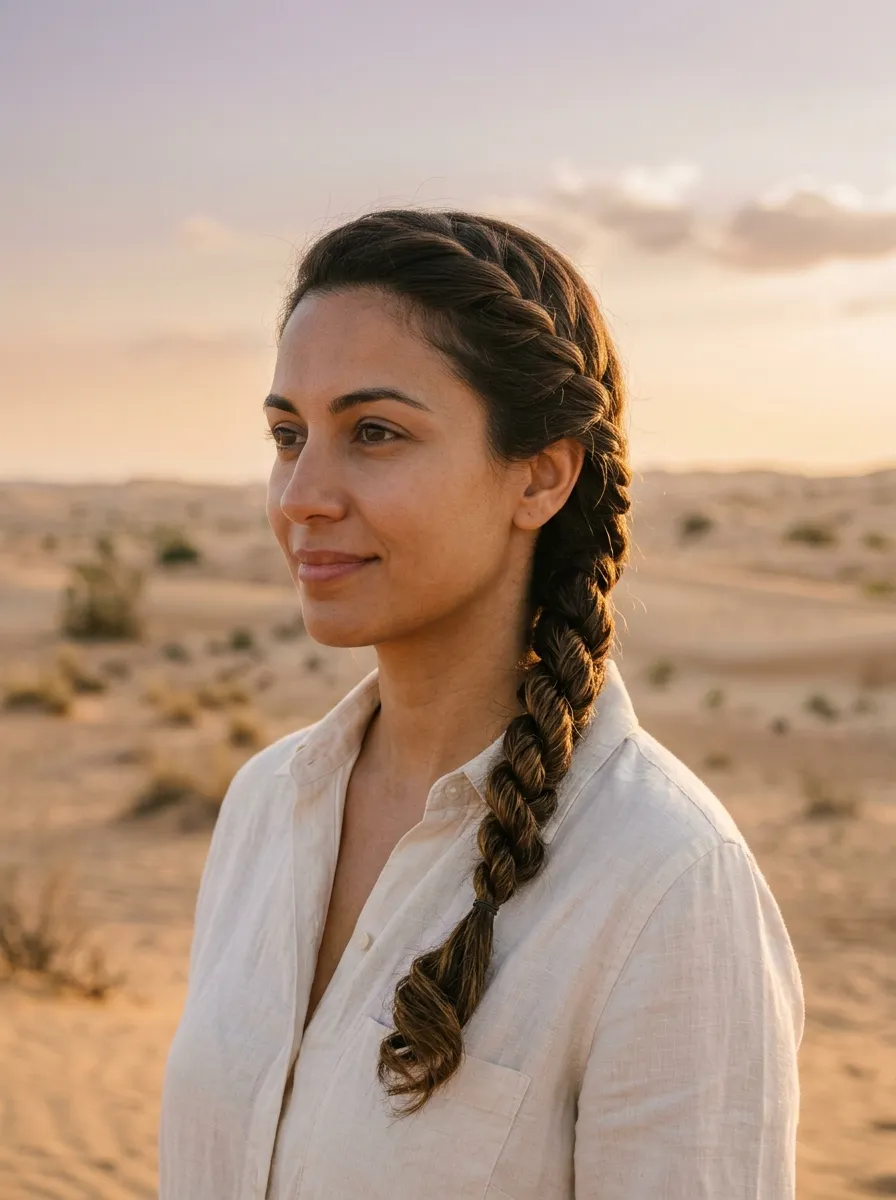 Rope Braid Side Ponytail