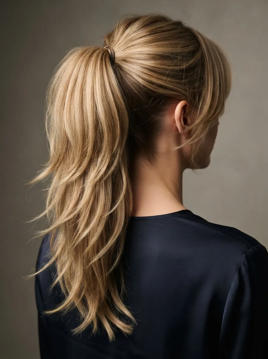 Butterfly Cut Ponytail Trick