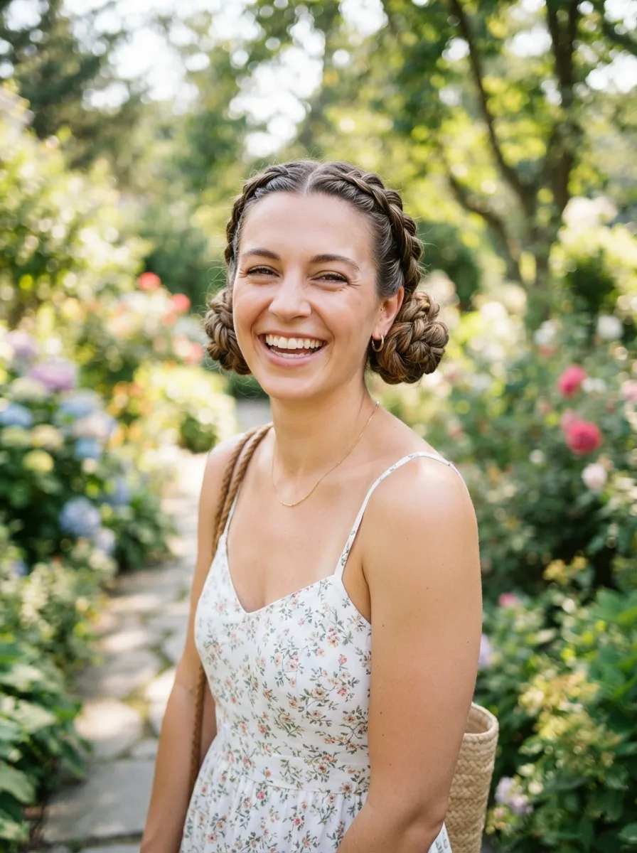 Rope Braid Pigtail Buns