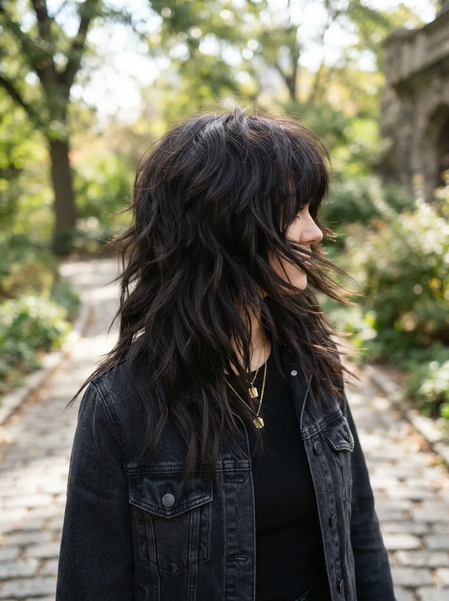 Thick Hair Layered Shag