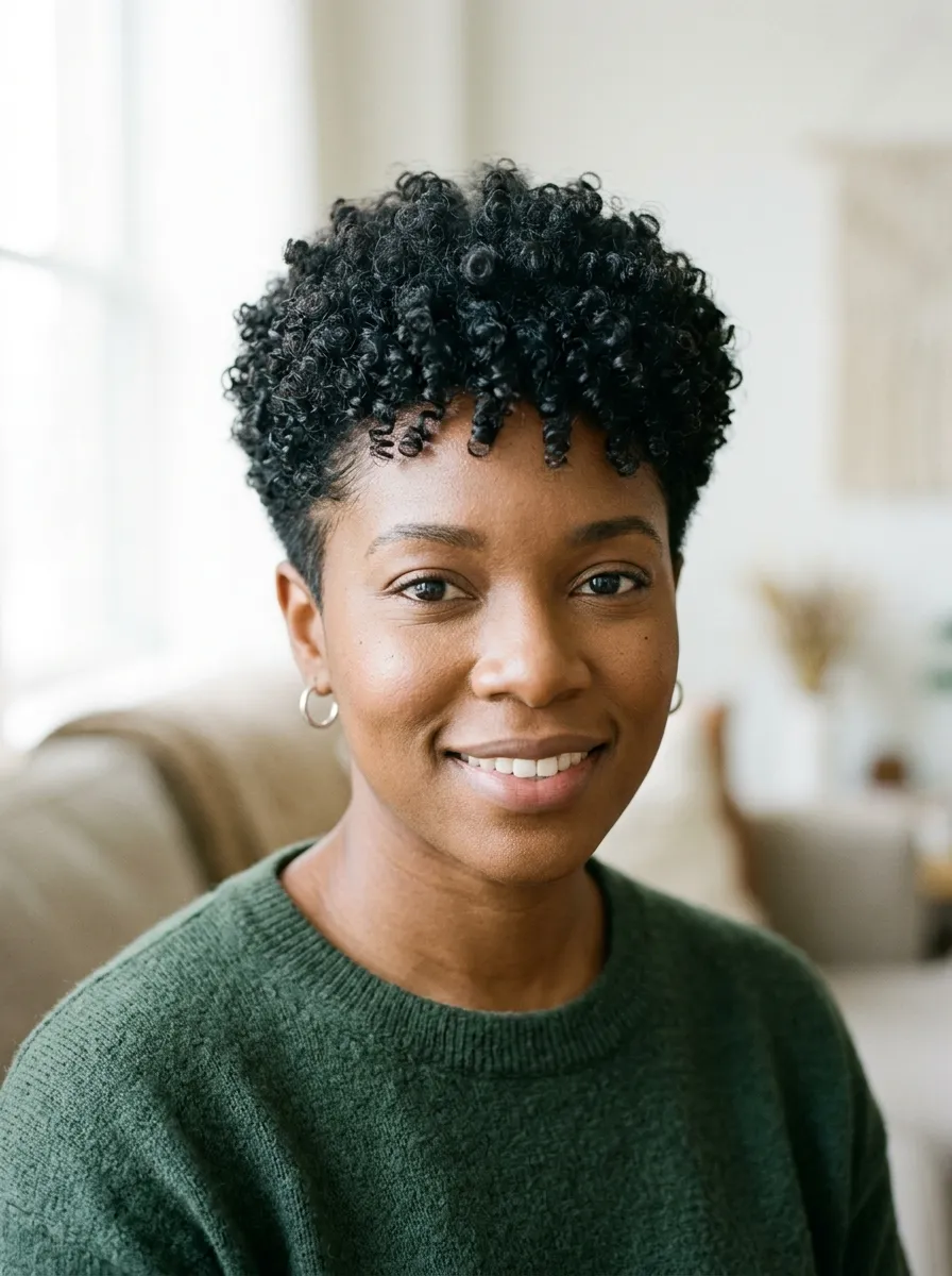Curly Pixie Cut