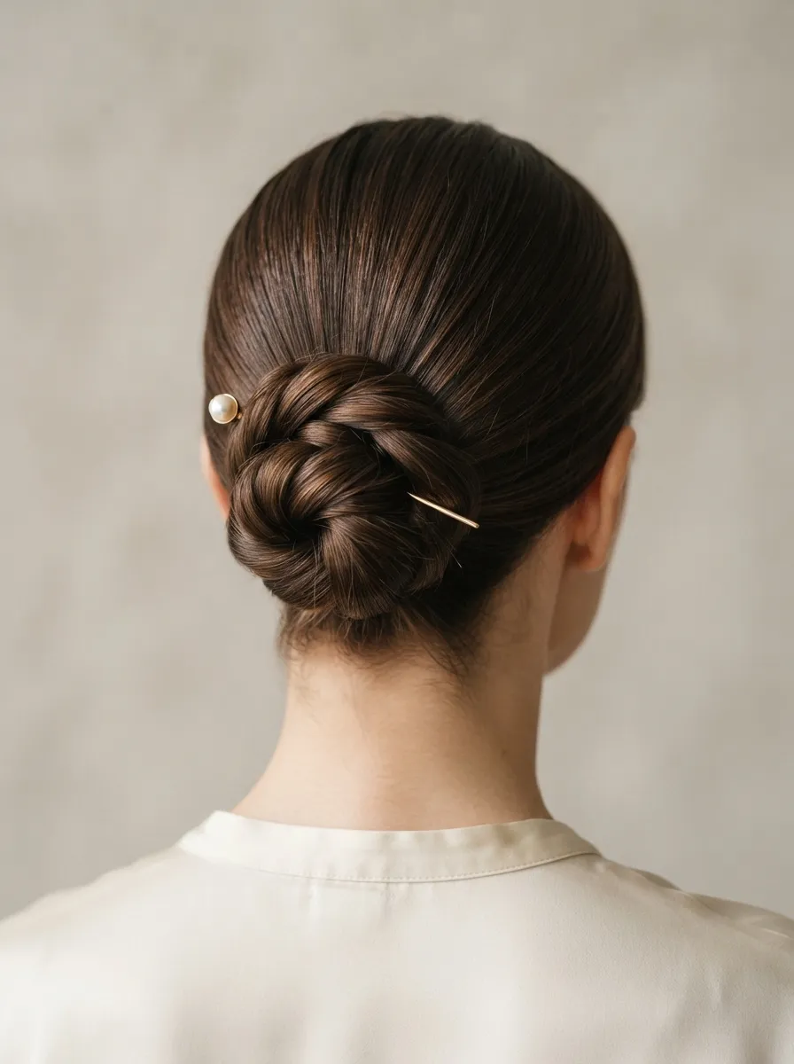 Twisted Bun With Hair Accessory