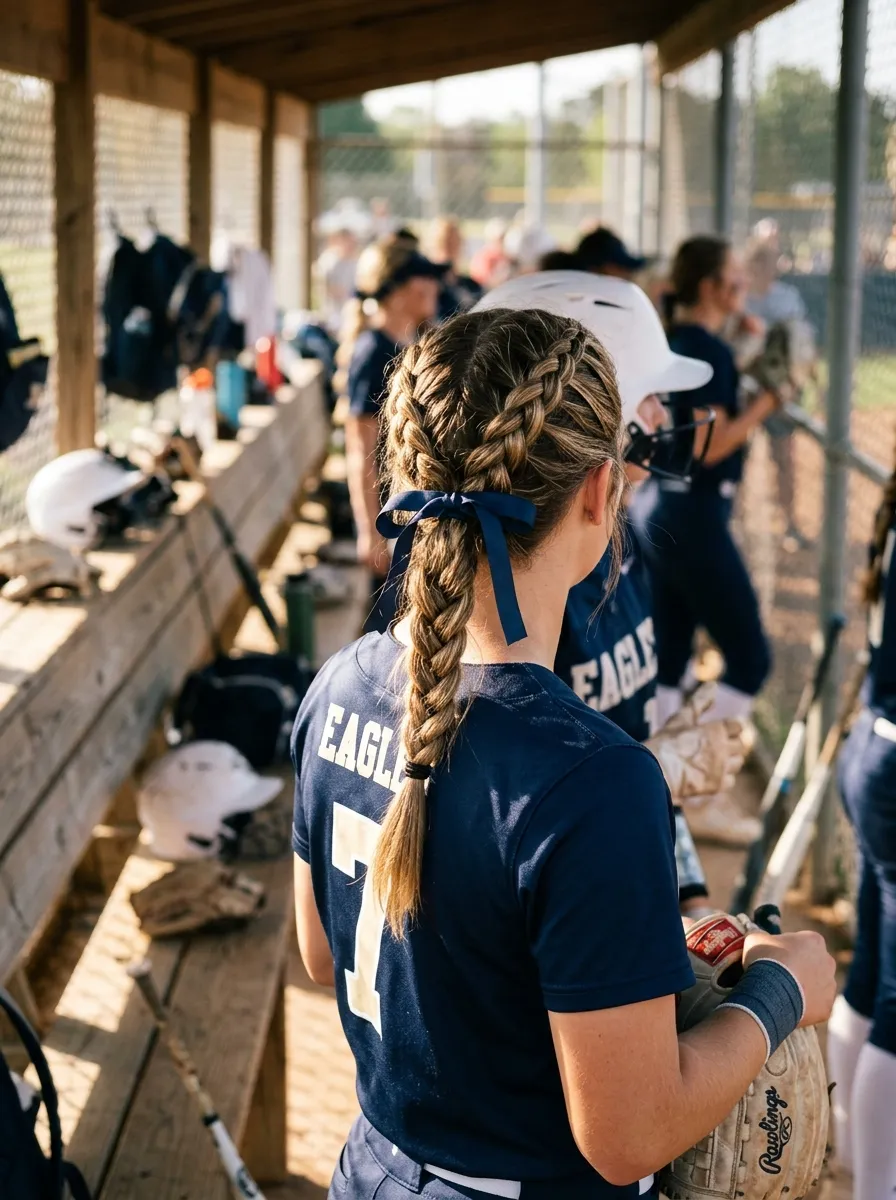 Braided Ponytail with Ribbon