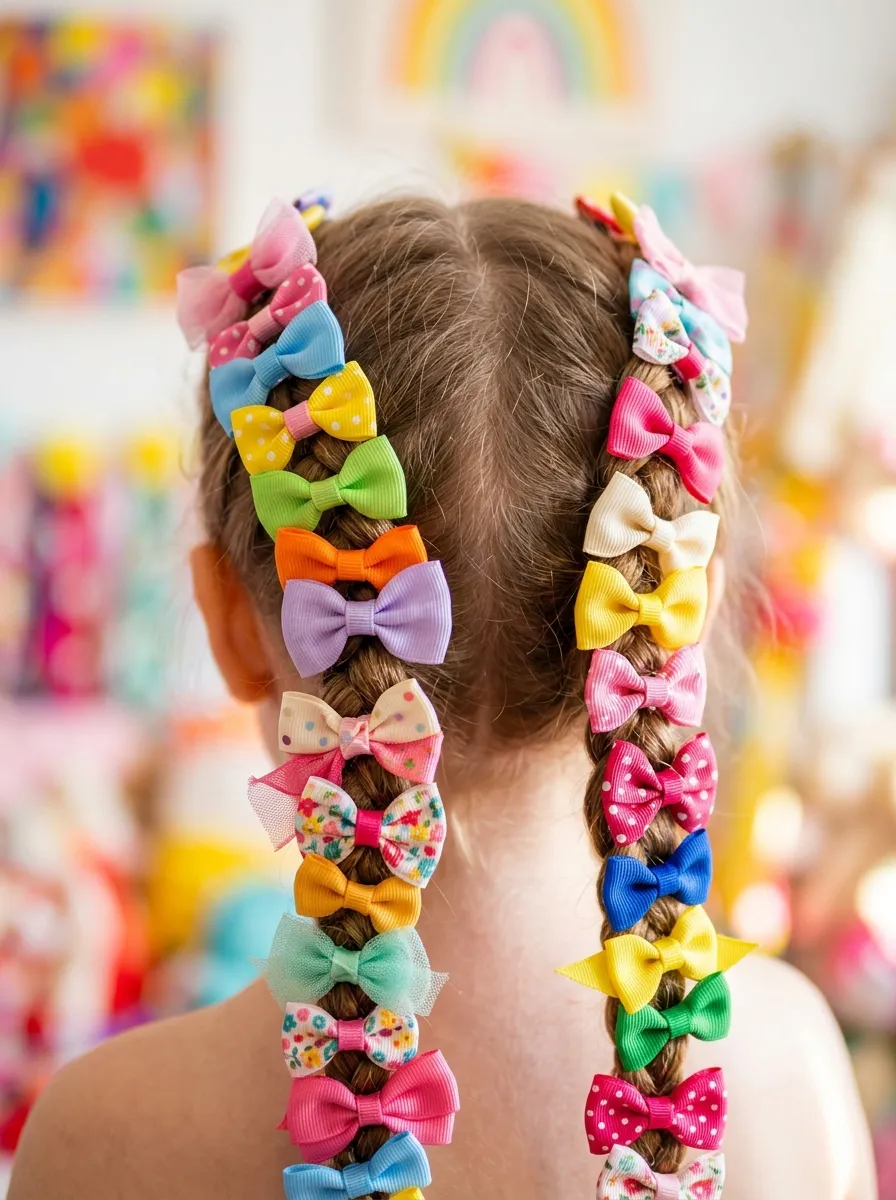 Bow Covered Pigtails
