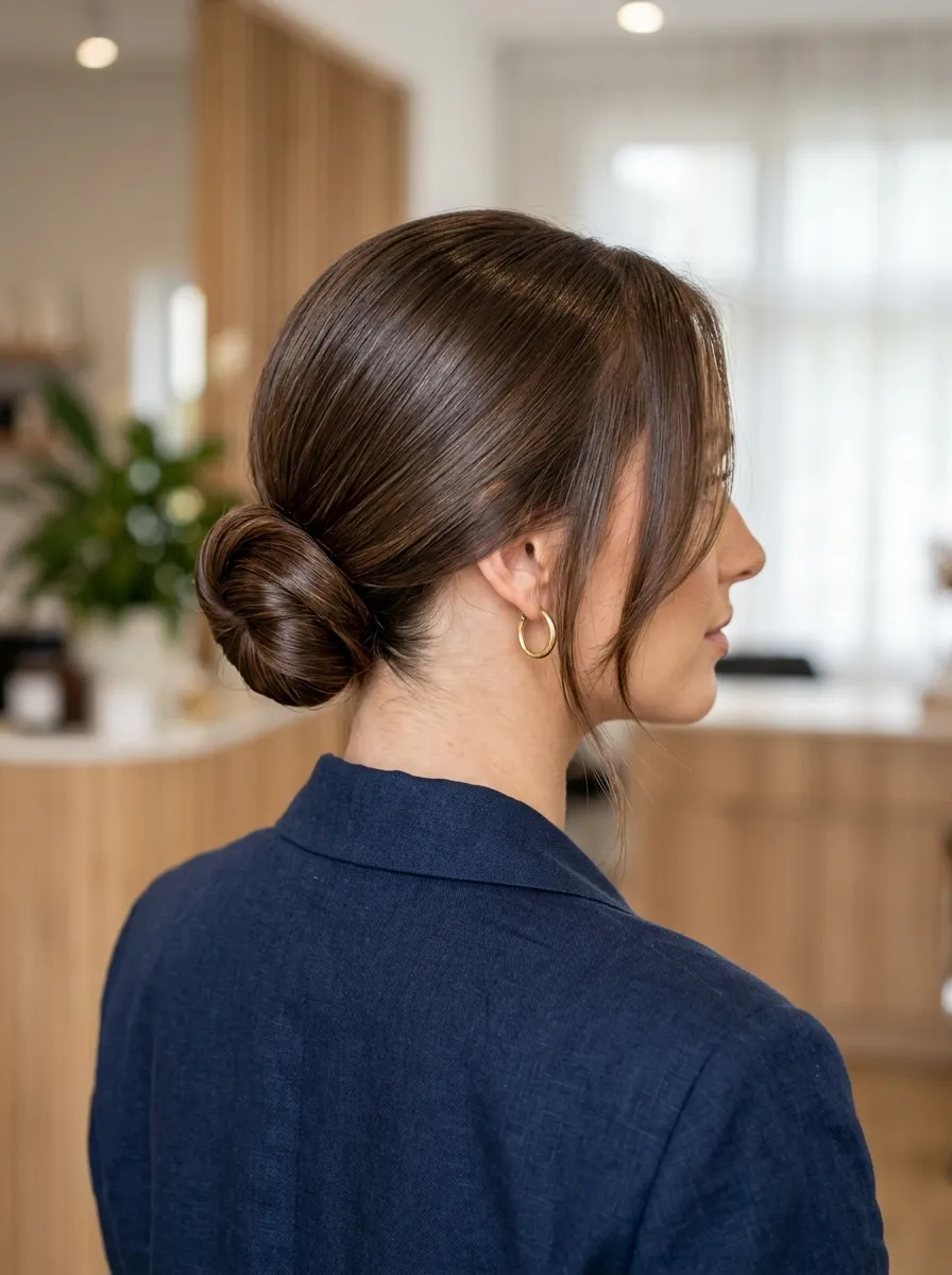 Sleek Low Bun Cut