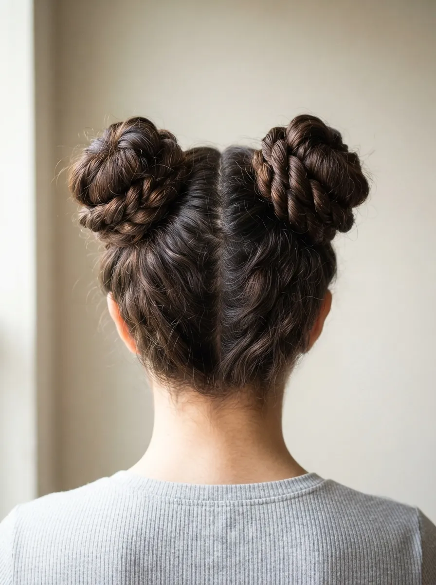 Twisted Space Buns