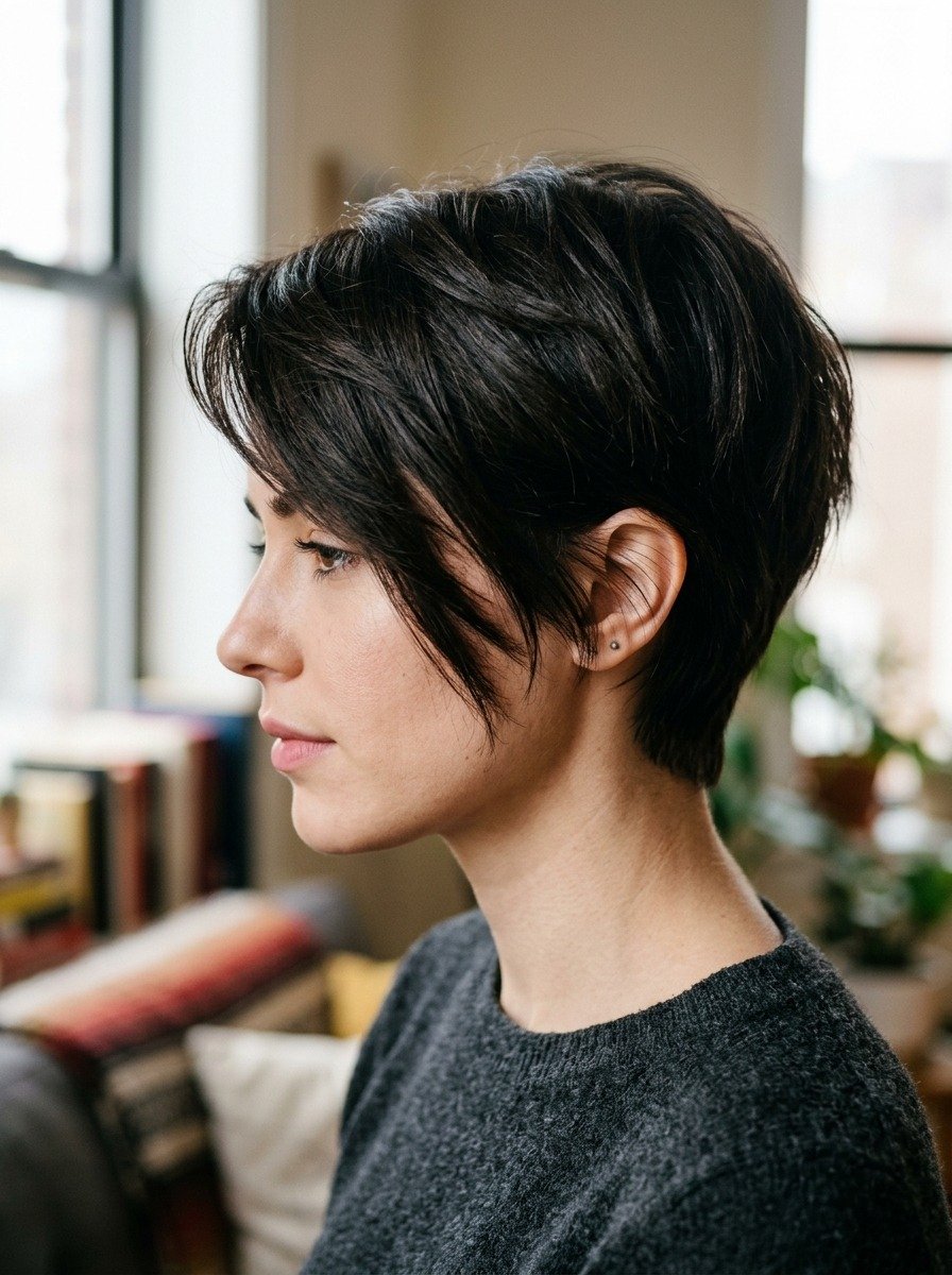 Short Pixie With Long Fringe