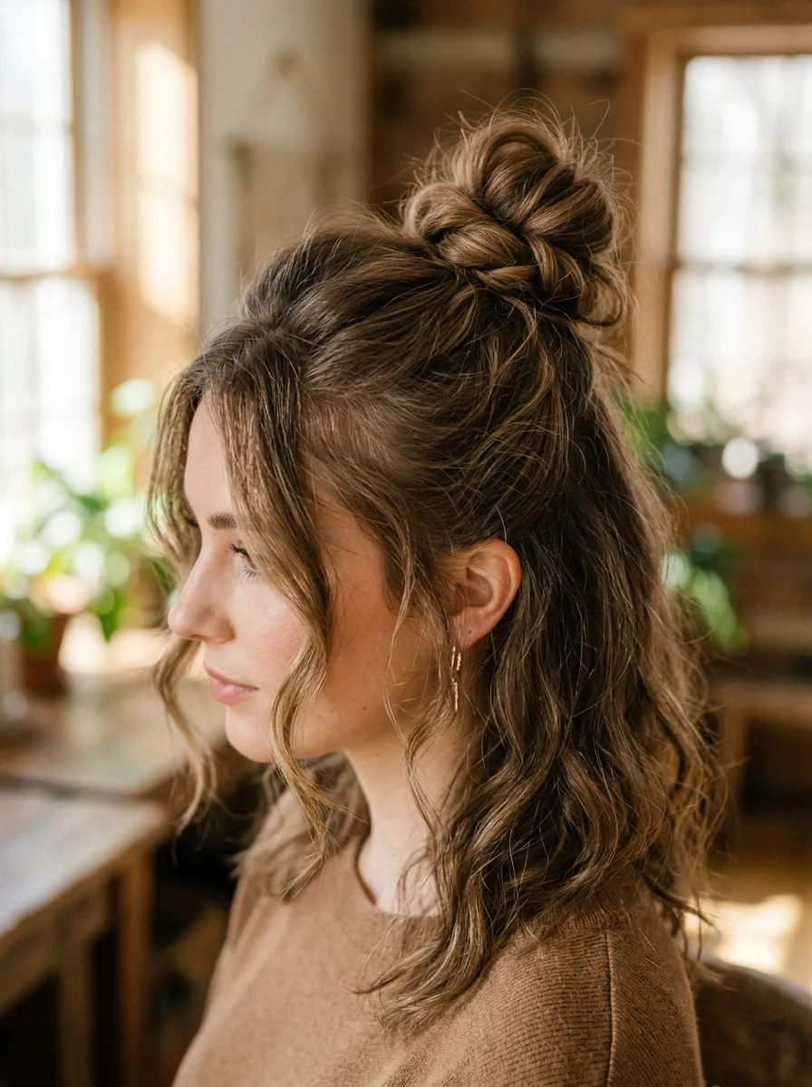 Half Up Topknot