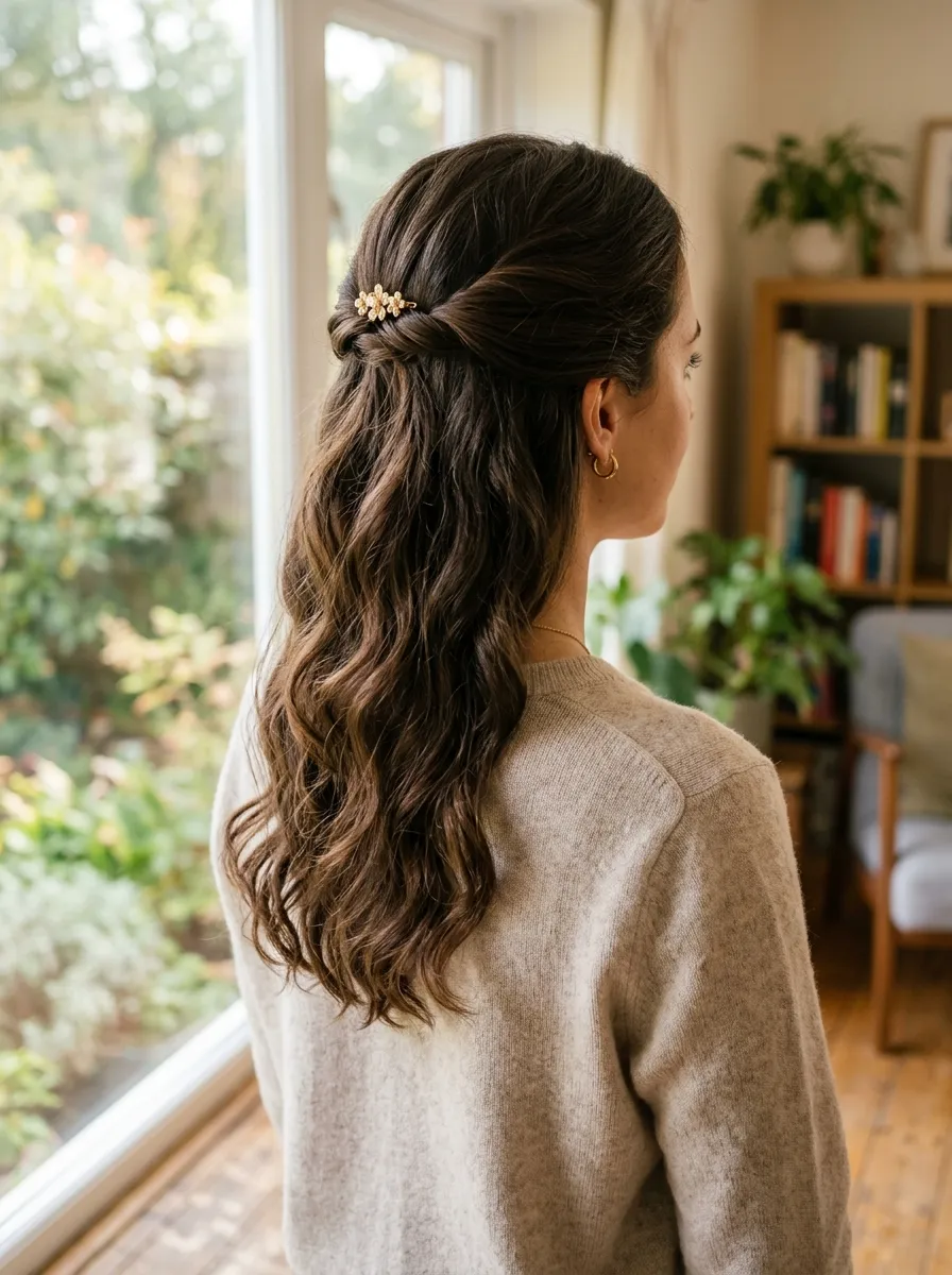 Effortless Half-Up Twist