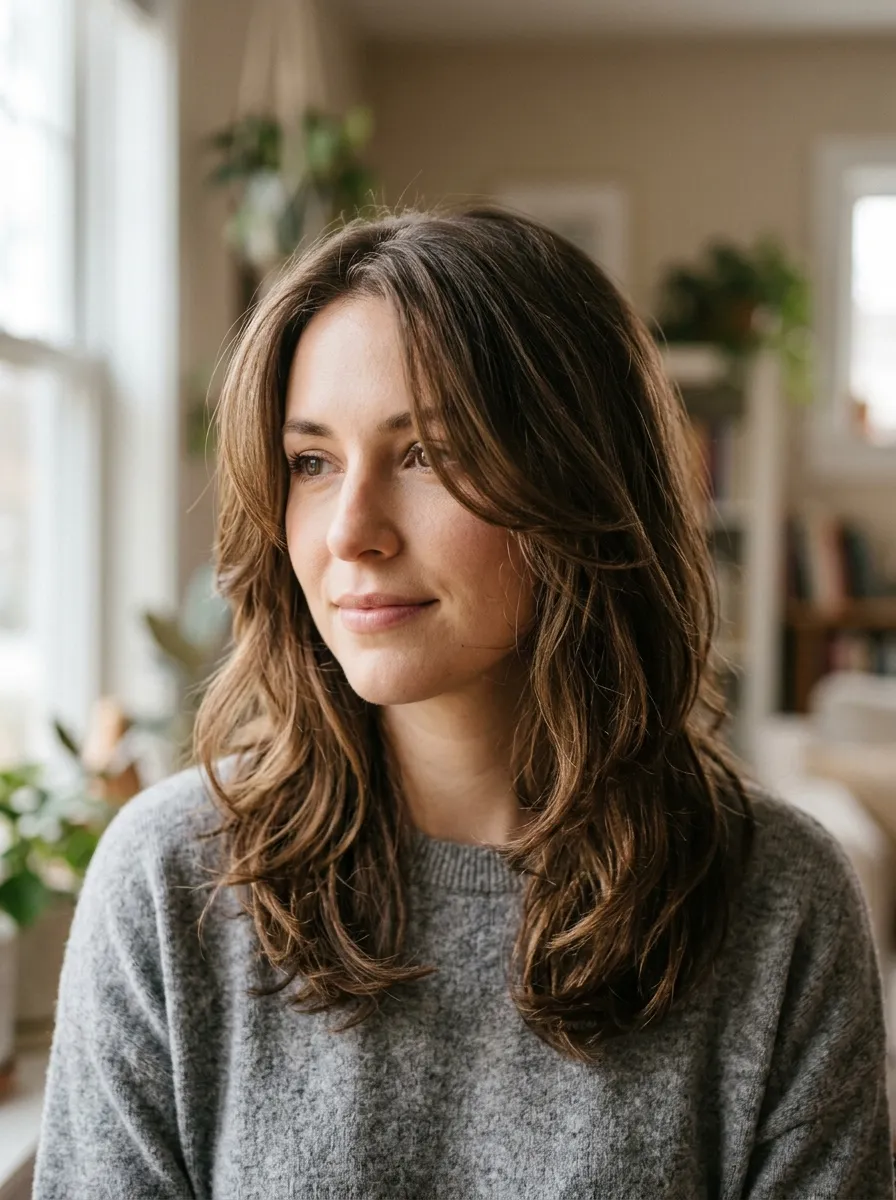 Long Layers with Face Framing Pieces
