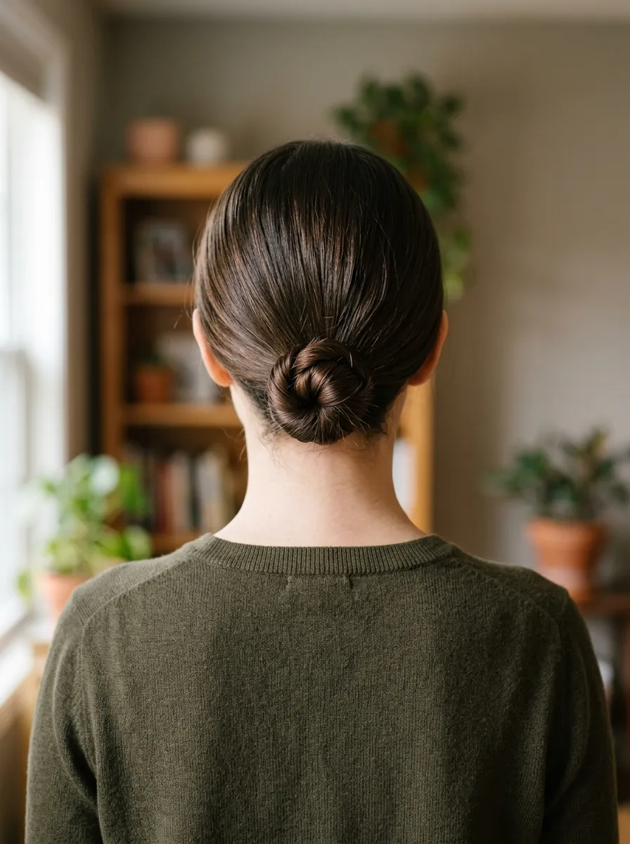 The Knotted Bun on a Short Bob