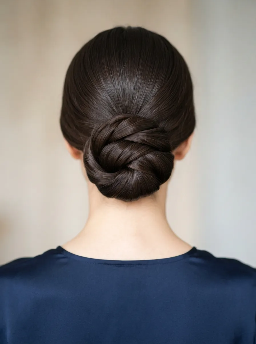 Twisted Updo With Hidden Pins