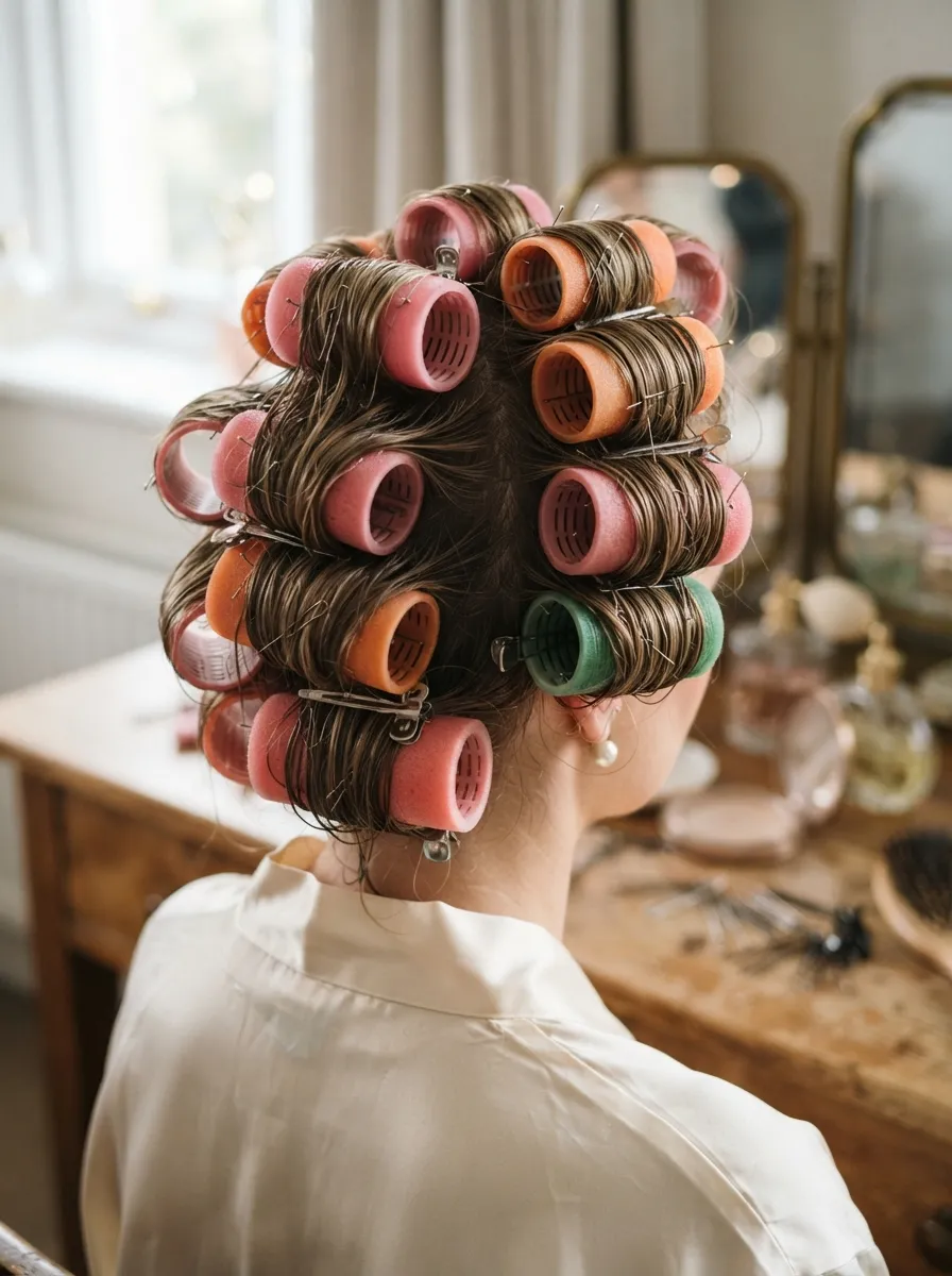 Vintage Hair Rollers Curls