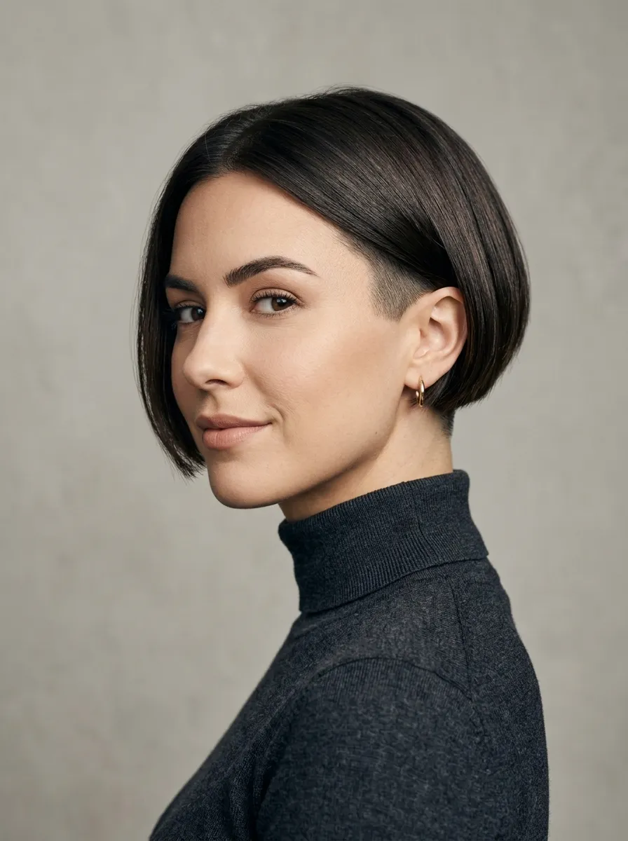 Sharp Undercut Bob