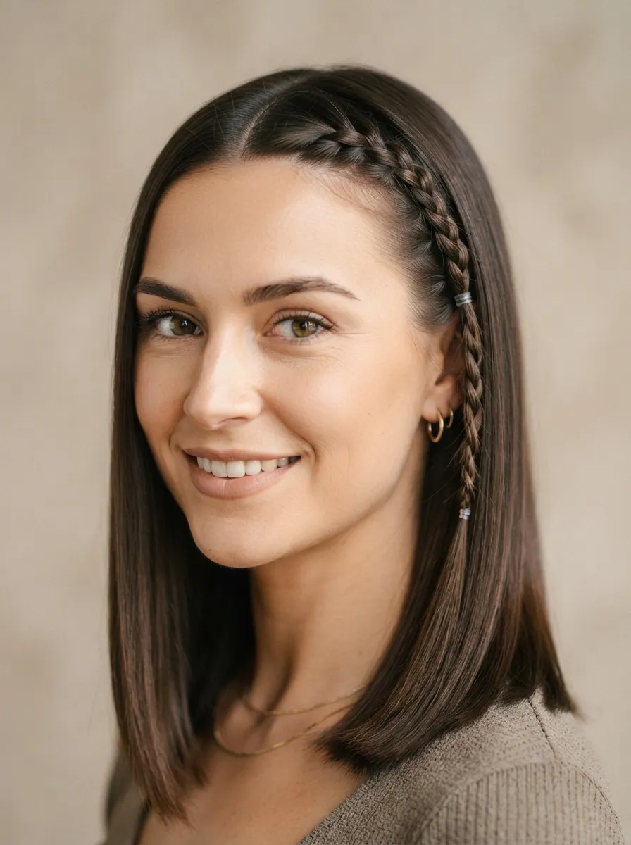 Rope Braid Accent On A Straight Style