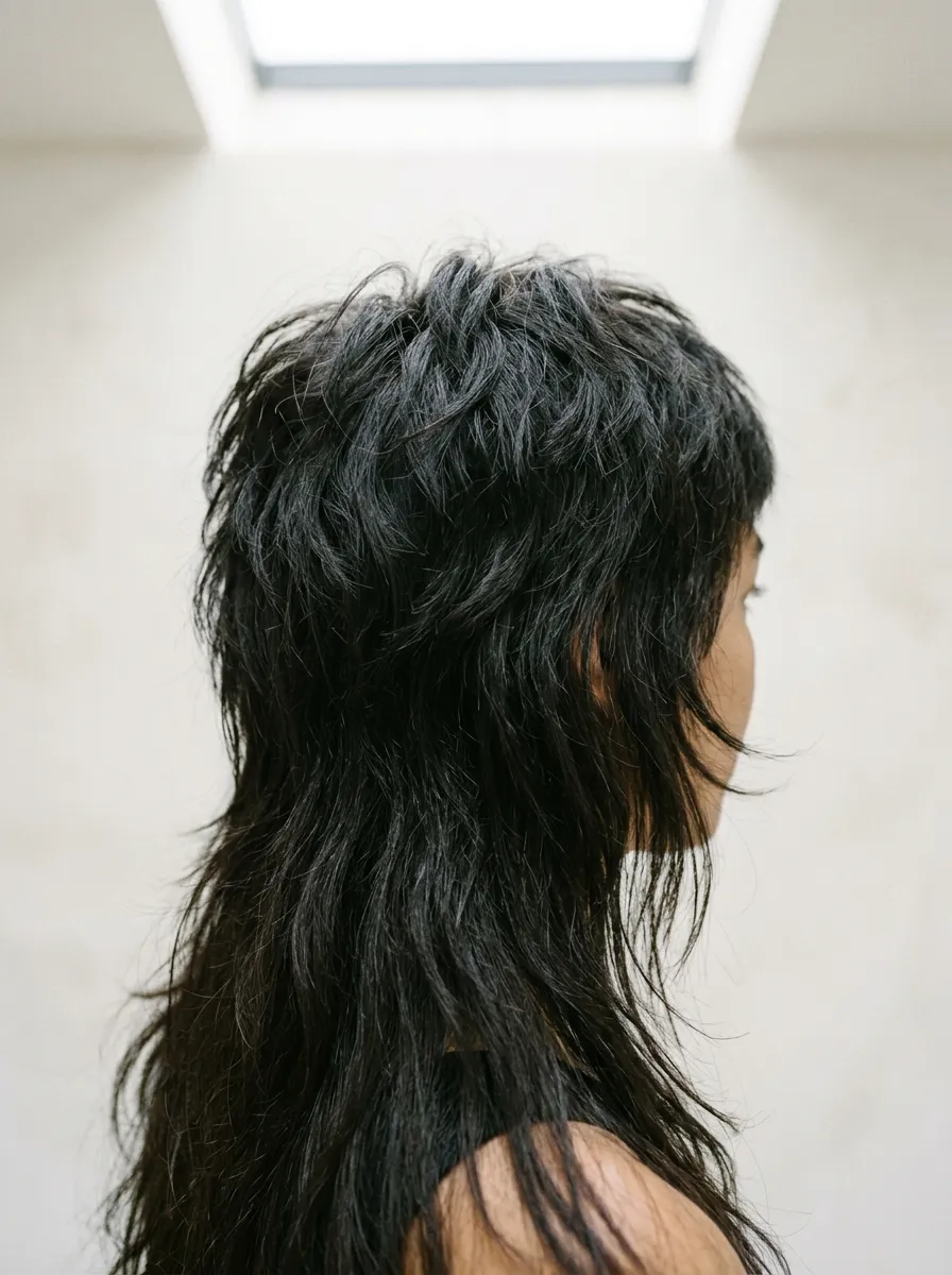 Wolf Cut with Textured Crop Layers
