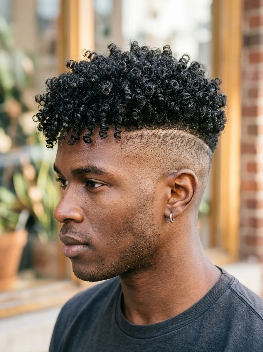 Curly Crop With Undercut Sides