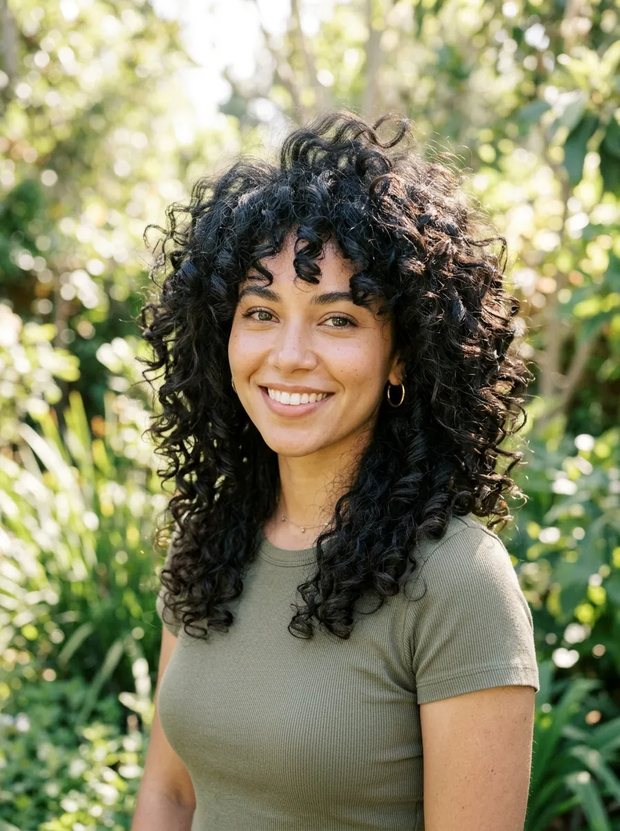 Curly Wolf Cut with Root Volume Spray